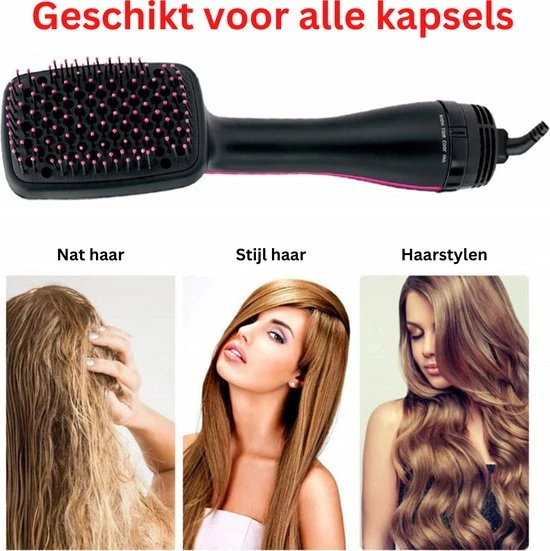Thuys F?hnbortsel ? Haardroger Met Borstel ? Haardroger ? Haarkam ? Stijlborstel ? Keramische Warmteborstel ? 3 In 1 ? Magic Brush ? Kleur: Roze-Zwart ? 1100 W ? 100V-240V 5 Thuys F?hnbortsel ? Haardroger Met Borstel ? Haardroger ? Haarkam ? Stijlborstel ? Keramische Warmteborstel ? 3 In 1 ? Magic Brush ? Kleur: Roze-Zwart ? 1100 W ? 100V-240V - Afbeelding 5
