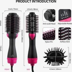 Easy Life | F?hnborstel 3-in-1 Keramische Magic Hair-Brush - F?hnen Stijlen Krullen - Lang Haar - Roze/zwart -Babyliss Shop 550x552 5