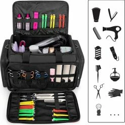Webe Professionele Kapper-Reistas - Zonder Accessoires - Kapperstas - Kaptas - Voor Kappers / Barbers - Kapper School - Professionele Kwaliteit - Stijlvol - Zwart -Babyliss Shop 550x553 13
