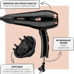 BaByliss Cordkeeper 2000W Fohn D373E - 1,95m Intrekbaar Snoer - 15mm Grote Diffuser -Babyliss Shop 550x555 4