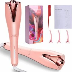 By Marnifique Automatische Krultang ? Keramische Haarkruller ? Hair Curler ? Ieder Haartype ? Curling Iron ? Magic Hair Curler ? Roterend - Roze