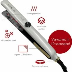 Merah Stijltang Op Basis Van Stoom - Steampod - Infrarood Technologie Stoomstijltang - Wit/goud -Babyliss Shop 550x558 15