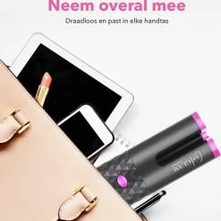 CURLGLAM® Automatische Krultang - Draadloos - USB Oplaadbaar - Black -Babyliss Shop 550x558 4