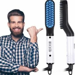 Lestro Baardstijler - Beard Straightener - Stijltang - Baard Borstel - Stijlborstel - Baardkam - Baardstyler - Elektrische Baardstijler - Elektronische Baardkam - Kerstcadeau