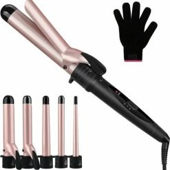 SALUS 5-in-1 Hair Curler - Krultang Met Opzetstukken - Hair Curler - Met Klepjes