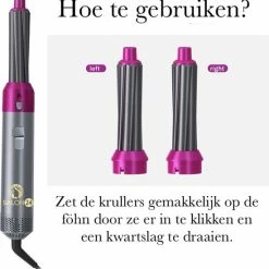 Salon 24 Airwrap | Nieuwe Versie V2 September Editie | Multistyler | 5 IN 1 SET | Hetelucht F?hn | Airstyler | F?hnborstel | Hetelucht Borstel | Krulborstel | Styling | Hairstyler | -Babyliss Shop 550x563