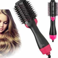 SEZGoods Luxe Mini Krultang - Haardroger Met Borstel - Krultang Met Opzetstukken - Stijlborstel - Krulborstel - Haarborstel - Hot Comb