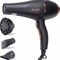 Qualiz Pro F?hn Met Diffuser ? Veilig Voor Je Haar ? Ionische Haardroger ? Haarf?hn ? Hair Dryer
