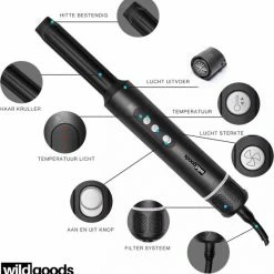 Wild Goods® 7 In 1 Airwrap Inclusief Handschoen | Nieuwste Technologie | Multistyler | Fohnborstel | Fohn Met Diffuser | Stijlborstel | Krulborstel | Krultang | Haardroger -Babyliss Shop 550x573 3