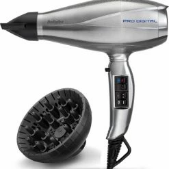 Babyliss Shop 6 BaByliss Pro Digital Föhn 6000E - 2200W - Diffuser + 2 Blaasmonden