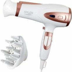 Adler Haardroger - Fohn - Ion Technologie - Fohn Met Diffuser - 2200W – Haarfohn