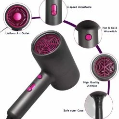 Fuegobird 3 In 1 Professionele F?hn - Negatieve Ionische F?hn - Met Diffuser - 3 Temperatuur - 2 Snelheden -Babyliss Shop 550x579 4