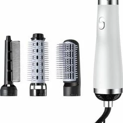 Lotiks 3-in-1 F?hnborstel - Keramische Magic Brush - Lang/Kort/Stijl/Krullen - 750W - Wit