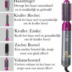 Salon 24 Airwrap | Nieuwe Versie V2 September Editie | Multistyler | 5 IN 1 SET | Hetelucht F?hn | Airstyler | F?hnborstel | Hetelucht Borstel | Krulborstel | Styling | Hairstyler | -Babyliss Shop 550x585
