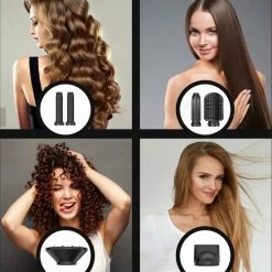 Wild Goods® 7 In 1 Airwrap Inclusief Handschoen | Nieuwste Technologie | Multistyler | Fohnborstel | Fohn Met Diffuser | Stijlborstel | Krulborstel | Krultang | Haardroger -Babyliss Shop 550x585 3