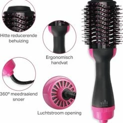 Soluzzion 3-in-1 F?hnborstel - Fohnborstels - Fohn Borstel - Magic Brush - Krulborstel - Fohn Kam - Ronde Borstel - Voor Lang/Kort En Stijl/Krullen - 1000W - Fohnborstel Roterend - Krultang -Babyliss Shop 550x586 5