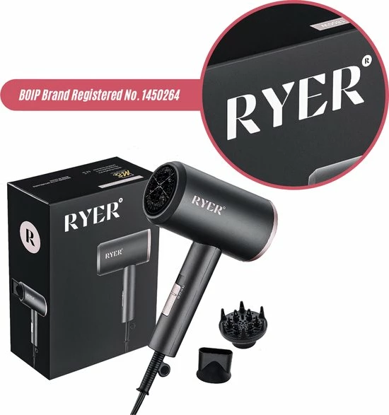 RYER Föhn Met Diffuser - 3 Standen - Ionic Hair Dryer - Opzetstukken Krullen 9 RYER Föhn Met Diffuser - 3 Standen - Ionic Hair Dryer - Opzetstukken Krullen - Afbeelding 9