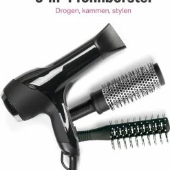 Merkloos 3-in-1 F?hnborstel - Fohnborstels - Fohn Borstel - Magic Brush - Krulborstel - Fohn Kam - Voor Lang/Kort En Stijl/Krullen -Babyliss Shop 550x597 1