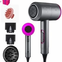 Top Goods - Professionele F?hn Met Diffuser - F?hn - Ionische Haardroger Elektrisch + GRATIS Siliconen Borstel
