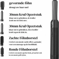 Merkloos Airwrap | Nieuwe Versie V2 | Multistyler | 5 IN 1 SET | Hetelucht F?hn | Airstyler | F?hnborstel | Hetelucht Borstel | Krulborstel | Styling | Hairstyler | -Babyliss Shop 550x598 3
