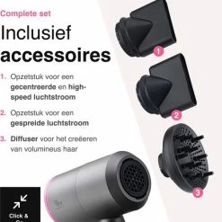 Vivid Green Ionische Föhn Met Diffuser - Haarfohn - Haardroger - 3 Standen - Zwart -Babyliss Shop 550x600