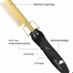 BenjaBeauty Hot Comb|Elektrische Haarkam|Stijltang|Baardkam|Stijlkam|Kam -Babyliss Shop 550x601 4