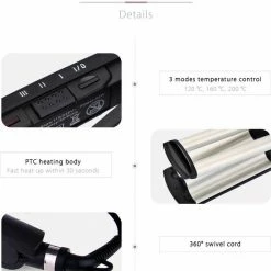 Kemei KM-2022 - Perfecte Krul Tang - Beachy Waves Style Krullen - Keramische Iron Coating -Babyliss Shop 550x613 3