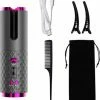CJ Royals - Automatische Krultang - Draagbaar - Draadloos - USB Oplaadbaar - Keramische Krultang - Hair Curler - Haar Kruller - Magic Hair Curler - Keramische Krulijzer - Gray/Pink