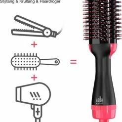 ONE STEP F?hnborstel - Roze - Ronde Borstel - Ronde F?hnborstel - Ronde Borstel Haar - F?hnborstels - Haarf?hn - F?hnborstel Keramisch & Roterend - Haardroger Met Borstel - 3-in-1 Haardroger Met Borstel, F?hn, Krul- En Stijltang -Babyliss Shop 550x649 3