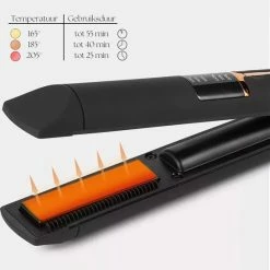 PH Goods® - Draadloze Mini Stijltang - Draadloos - Draagbaar - Oplaadbaar - Inclusief 2600mAh Powerbank Functie - Kleine Haar Stijltang - Hairstyler - Zwart -Babyliss Shop 550x668