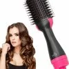 Merkloos Bella Pure - 3-in-1 Magic Brush En F?hnborstel Rond - Zwart En Roze