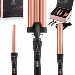 Mellian Krultang- 3-delige Wafeltang - Inclusief 2 Extra Opzetstukken