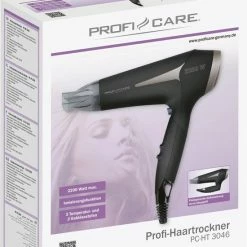 Clatronic ProfiCare HT 3046 - Professionele F?hn - Zwart/titaniumkleur ? Inklapbaar -Babyliss Shop 550x682 1