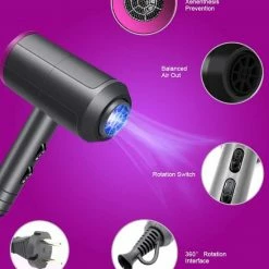 Shoppen Voor Iedereen- Ironisch F?hn Met Diffuser 2000W-Ionische Haardroger - 3 Standen -met Ionentechnologie Haardroger - Voor Elk Haartype - Perfect Voor Krullen - Warm En Koud - -Babyliss Shop 550x682 2