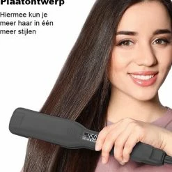 O'dor? Professionele Stijltang - Brede Stijltang Met Digital Display - Warmt Snel Op - Zwart - 15 Temperatuur Instellingen -Babyliss Shop 550x696 1