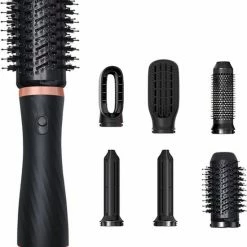Achat? Airwrap Styler Krulborstel - 6 In 1 Krultang - Compacte F?hnborstel - Anti Klit - Handig Voor Op Reis