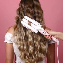 Bomb? Waver - Wafeltang - Golvenkrultang - Beach Waves - 25mm Baby Pink -Babyliss Shop 550x733 4