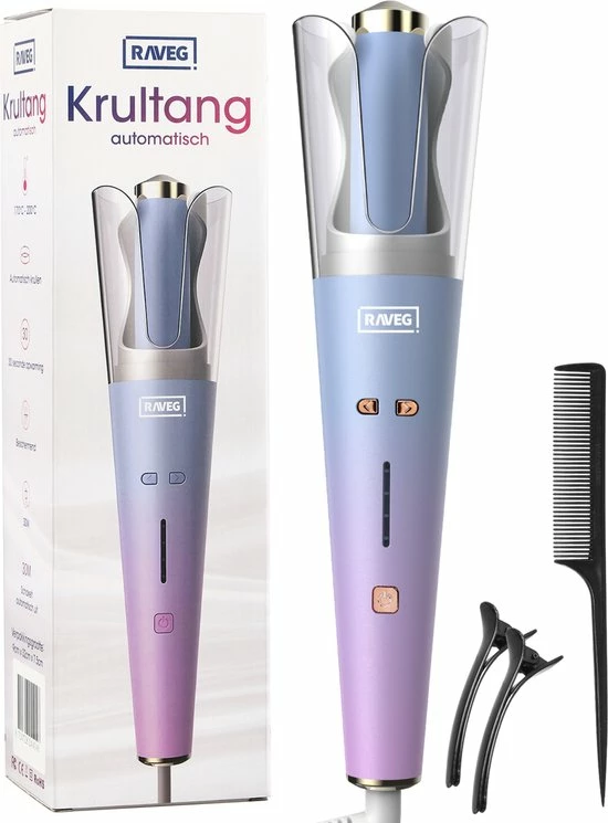 Automatische Krultang Keramische Haarkruller Hair Curler ? Meerdere Kleuren ? Blauw/Roze - RAVEG 1 Automatische Krultang Keramische Haarkruller Hair Curler ? Meerdere Kleuren ? Blauw/Roze - RAVEG