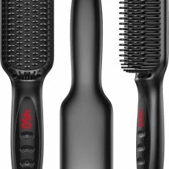 Merkloos Stijltang Kam - Voor Baard & Hoofdhaar - 3-in-1 - Black Edition