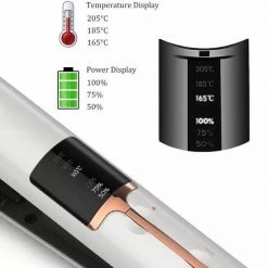 Royaume De La Beaut? Draadloze Powerbank Stijltang | Ros? Goud | Wit | Powerbank | Mini Haarstijler | Portable Straightener | Draagbaar | Reis Travel | Oplader -Babyliss Shop 550x774