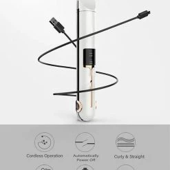 Royaume De La Beaut? Draadloze Powerbank Stijltang | Ros? Goud | Wit | Powerbank | Mini Haarstijler | Portable Straightener | Draagbaar | Reis Travel | Oplader -Babyliss Shop 550x778