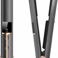 PH Goods® - Draadloze Mini Stijltang - Draadloos - Draagbaar - Oplaadbaar - Inclusief 2600mAh Powerbank Functie - Kleine Haar Stijltang - Hairstyler - Zwart -Babyliss Shop 550x783