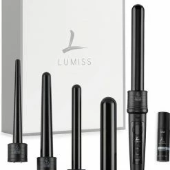 Lumiss Sublime Pro 5 In 1 Keramische Tourmaline Krultang - Holding Spray - Haarkruller - 5 Opzetstukken
