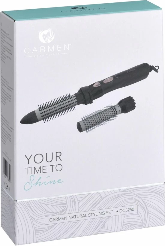 Carmen DC5250 - F?hnborstel - 550 Watt - Intrekbare Tanden - 2 Opzetstukken - Dual Voltage 8 Carmen DC5250 - F?hnborstel - 550 Watt - Intrekbare Tanden - 2 Opzetstukken - Dual Voltage - Afbeelding 8