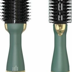 LisaPro 3-in-1 F?hn/Krulborstel Rond - Keramische Magic Brush - Lang/Kort/Stijl/Krullen - 1000W - Groen/goud -Babyliss Shop 550x823 1