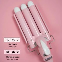 Bomb? Waver - Wafeltang - Golvenkrultang - Beach Waves - 25mm Baby Pink -Babyliss Shop 550x825 3
